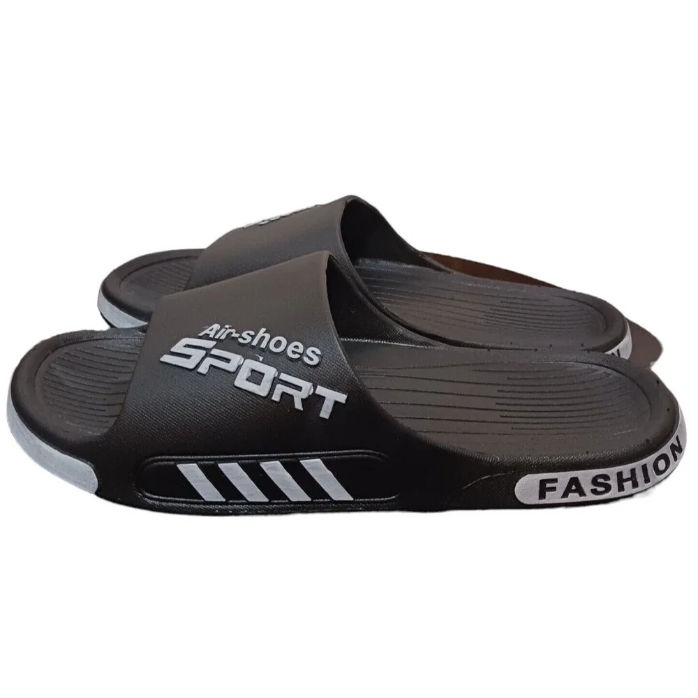 Non Slip-SPORT(Shower/Bedroom/Outdoor)-(Slippers)-(Black)-(Size 10.5)-(New)-$25 - Picture 3 of 6